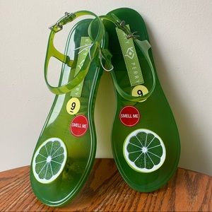 NWOT Katy Perry Gel Lime Scented Sandals